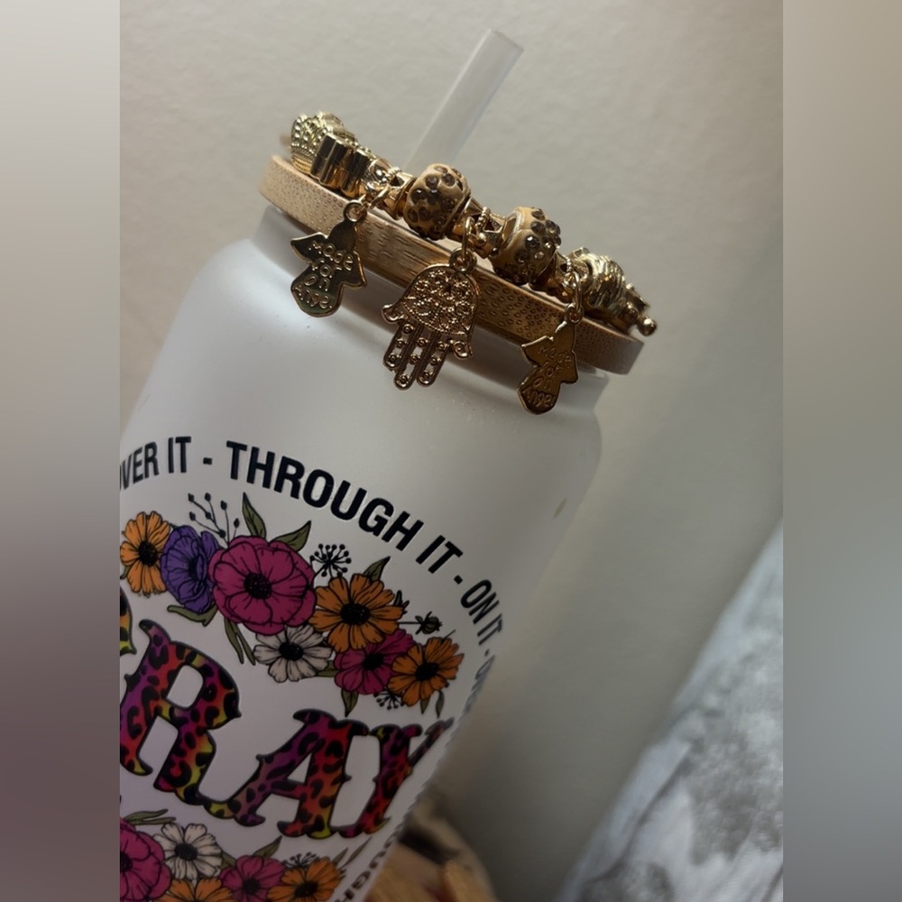 Gold hanging Charm Bracelet